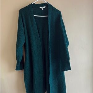 Women's Green Cardigan Sweater